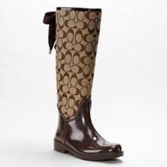 Coach Shoes - NWT Coach Tristee Lace Up Corset Signature Logo Shoes Size 6